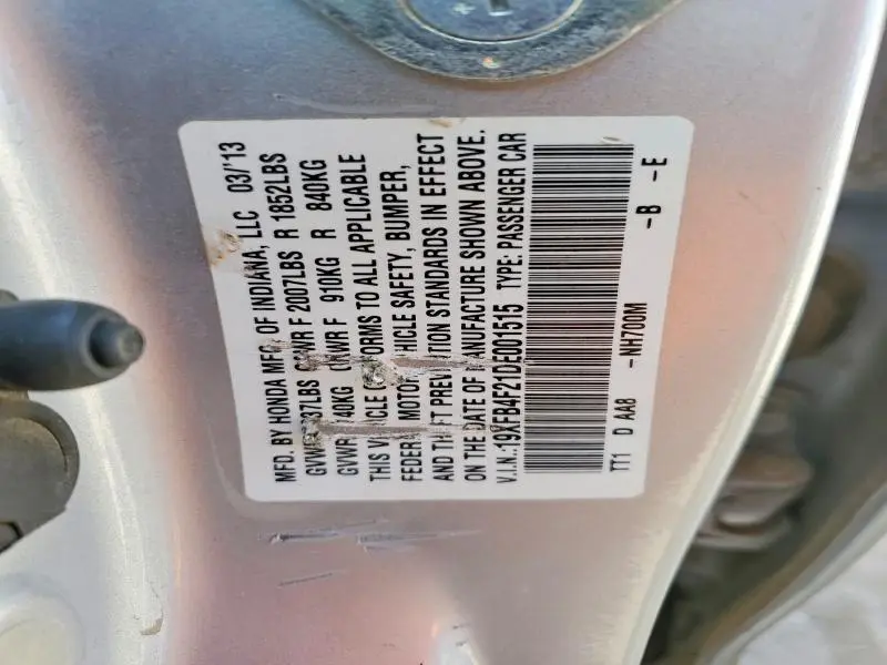 2013 HONDA CIVIC HYBRID  
