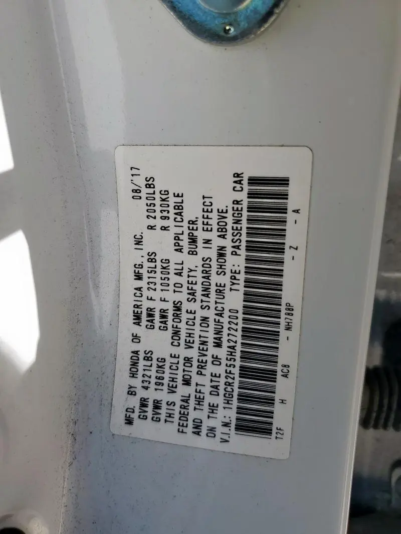 2017 HONDA ACCORD SPORT  