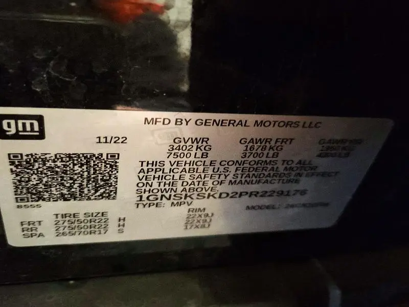 2023 CHEVROLET TAHOE K1500 PREMIER  