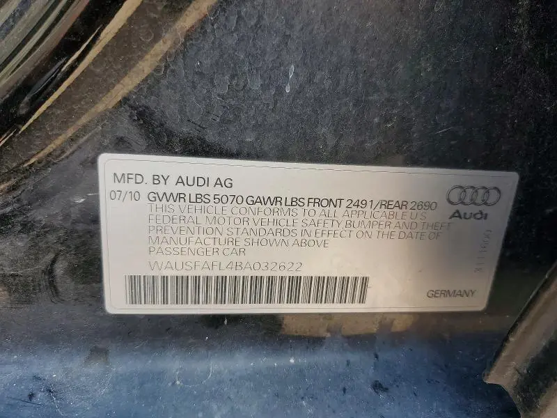 2011 AUDI A4 PREMIUM  