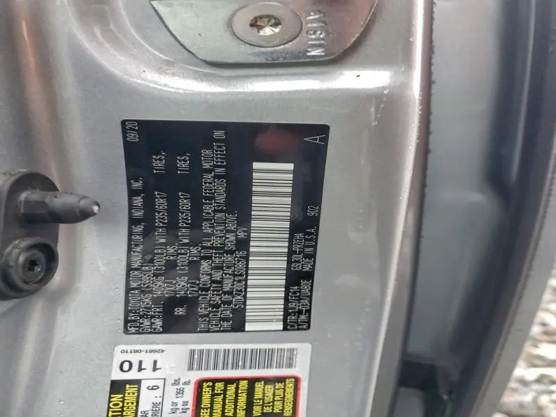 2020 TOYOTA SIENNA LE  