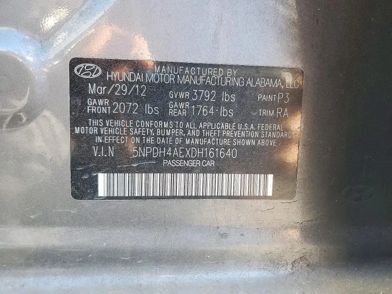 2013 HYUNDAI ELANTRA GLS  
