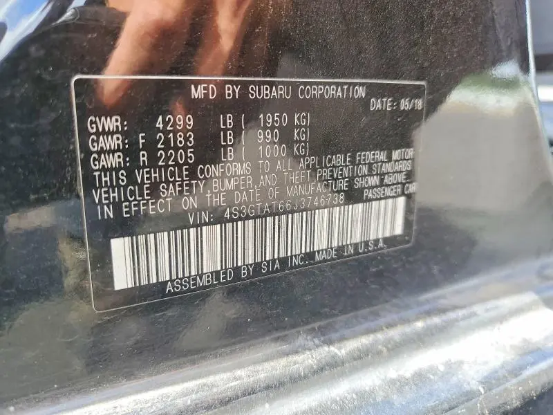 2018 SUBARU IMPREZA LIMITED  