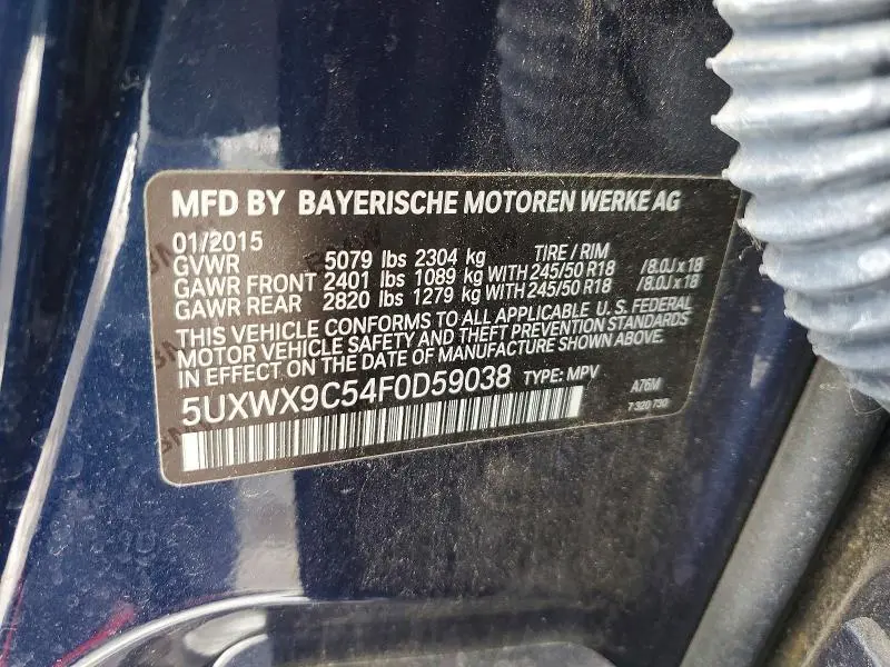 2015 BMW X3 XDRIVE28I  