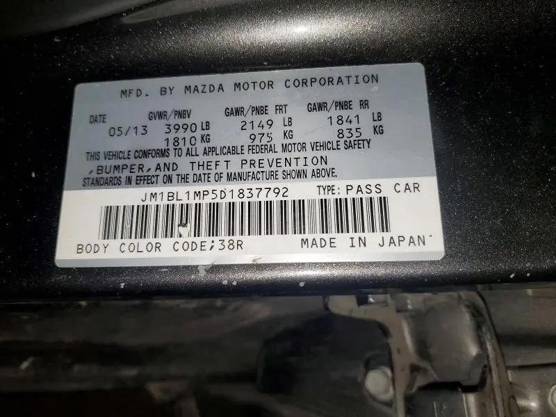 2013 MAZDA 3 I  