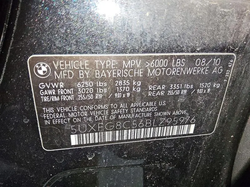 2011 BMW X6 XDRIVE50I  