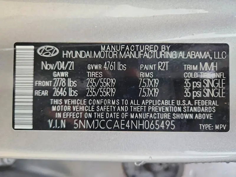 2022 HYUNDAI TUCSON SEL  