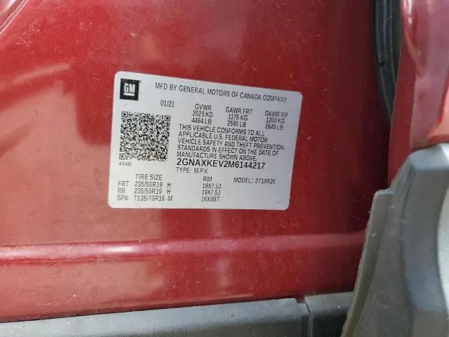 2021 CHEVROLET EQUINOX LT  