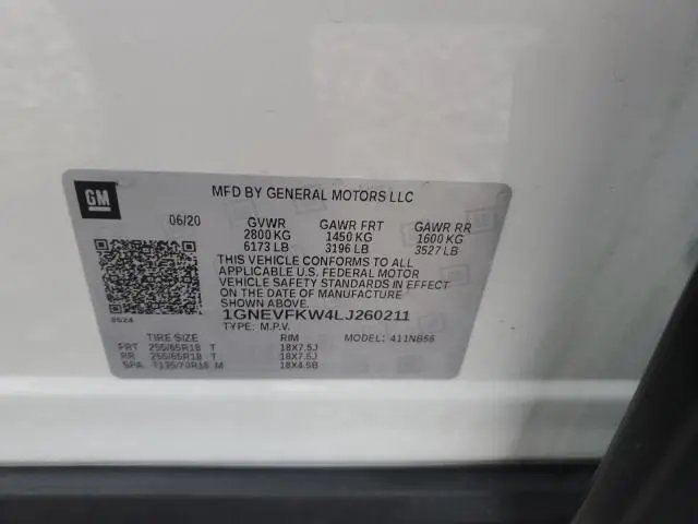 2020 CHEVROLET TRAVERSE LS  