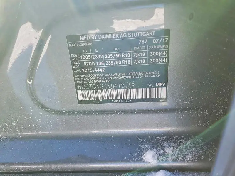 2018 MERCEDES-BENZ GLA 250 4MATIC  
