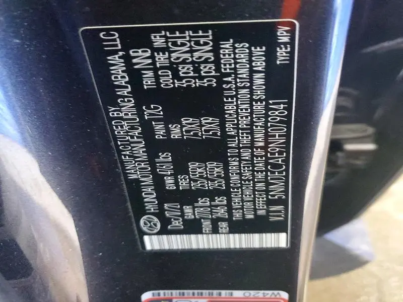 2022 HYUNDAI TUCSON LIMITED  