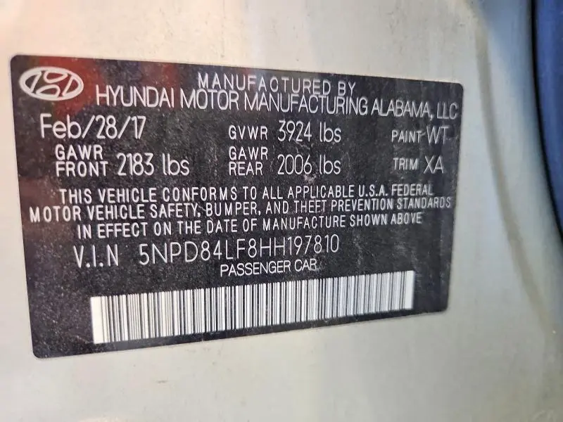 2017 HYUNDAI ELANTRA VALUE EDITION  