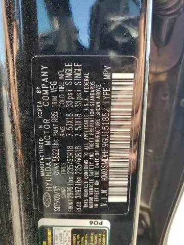 2016 HYUNDAI SANTA FE SE  