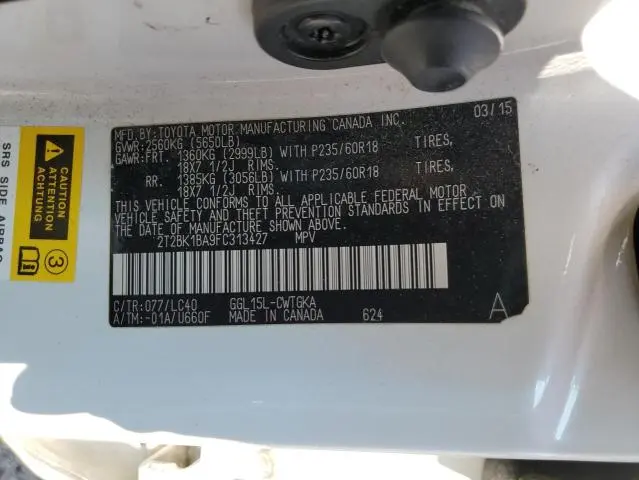 2015 LEXUS RX 350 BASE  