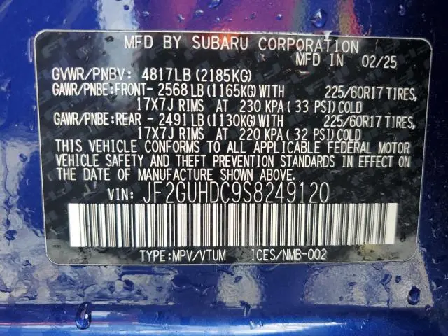 2025 SUBARU CROSSTREK PREMIUM  