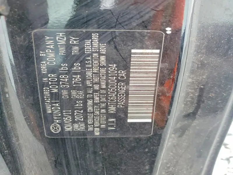 2012 HYUNDAI VELOSTER BASE  