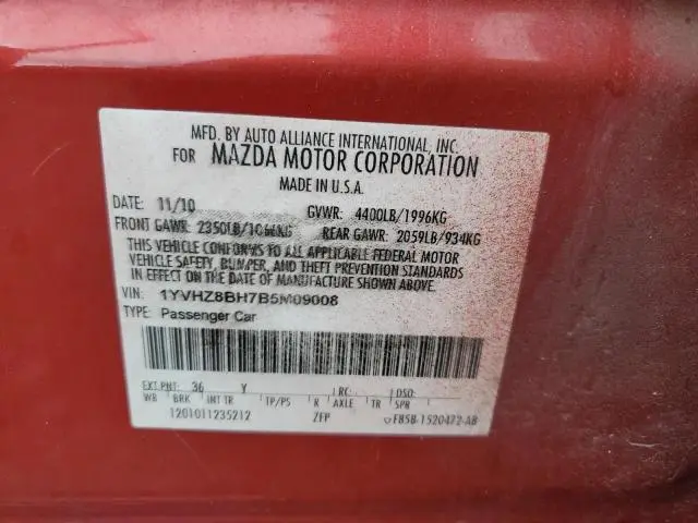 2011 MAZDA 6 I  