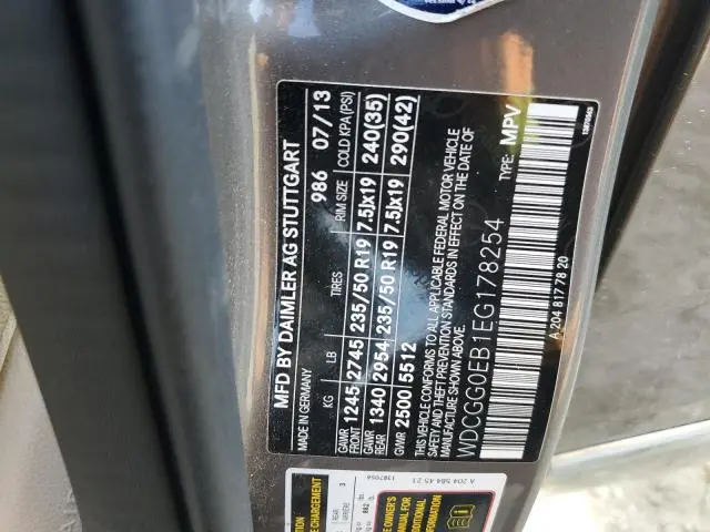 2014 MERCEDES-BENZ GLK 250 BLUETEC  