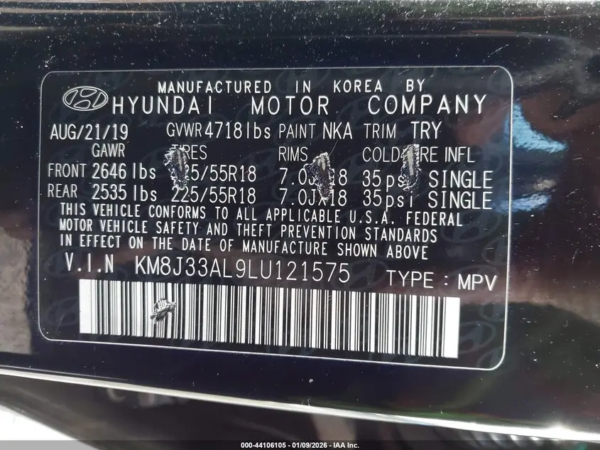 2020 HYUNDAI TUCSON LIMITED