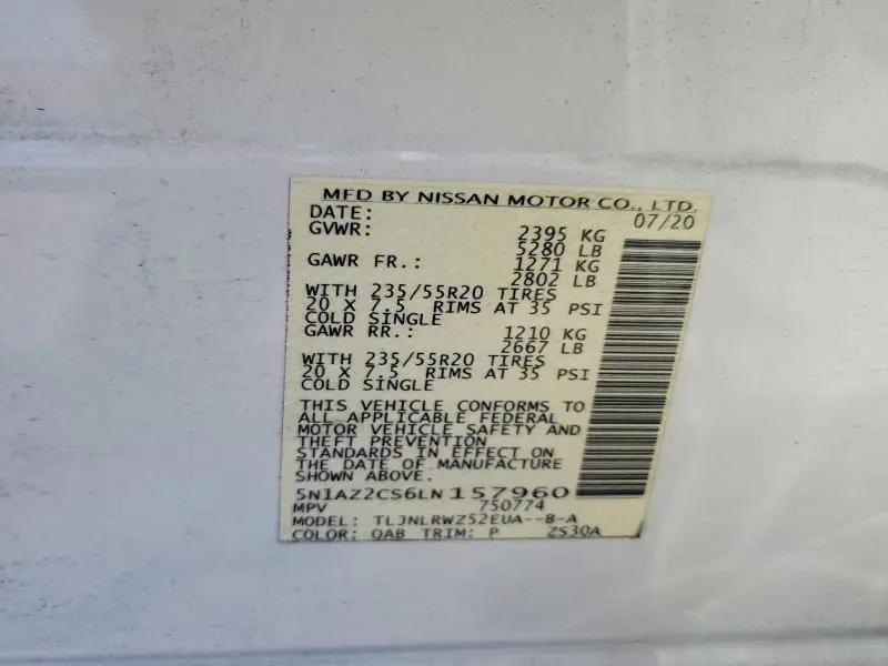 2020 NISSAN MURANO SL  