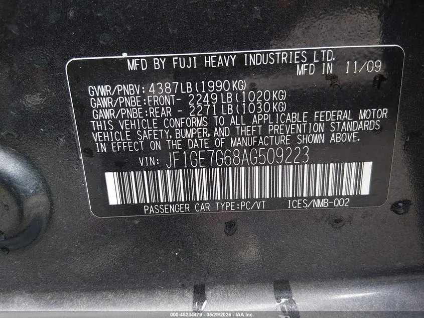 2010 SUBARU IMPREZA WRX