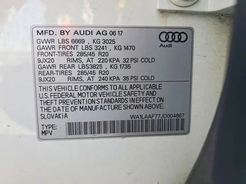2018 AUDI Q7 PREMIUM PLUS  