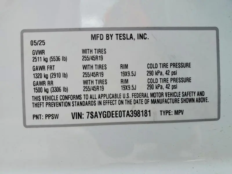 2026 TESLA MODEL Y   