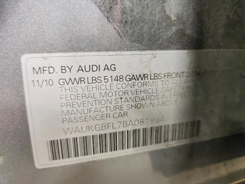 2011 AUDI S4 PRESTIGE  