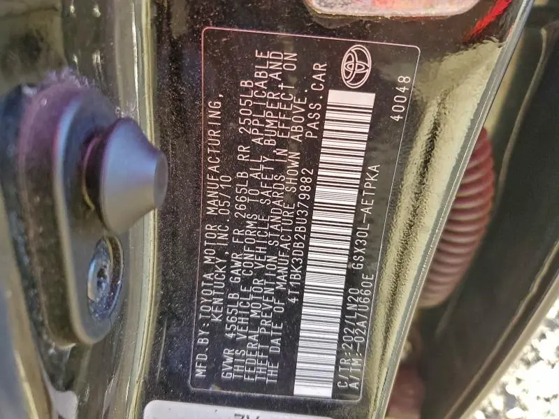 2011 TOYOTA AVALON BASE  