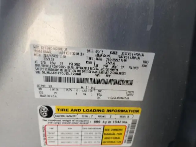 2018 LINCOLN NAVIGATOR SELECT  