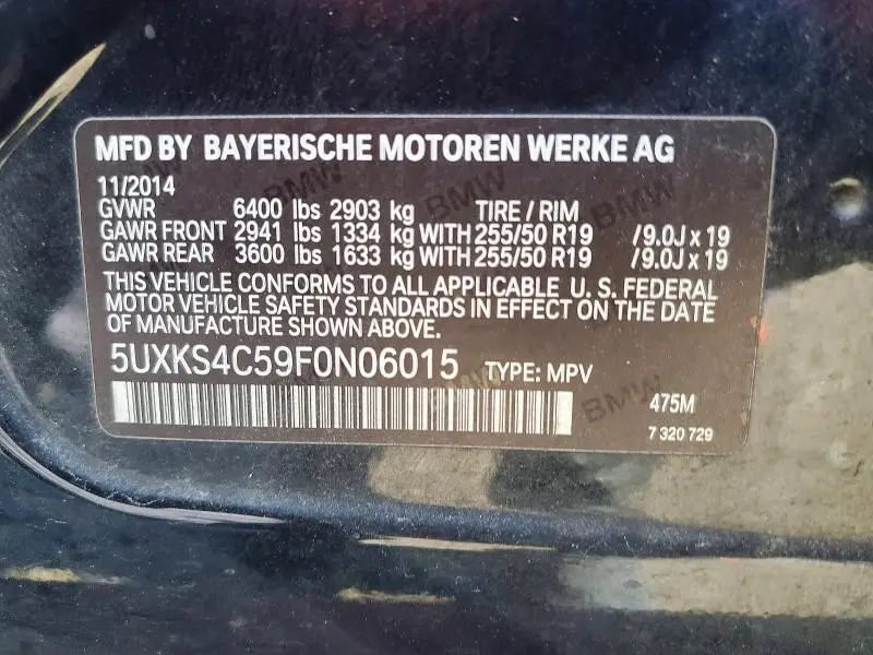 2015 BMW X5 XDRIVE35D  
