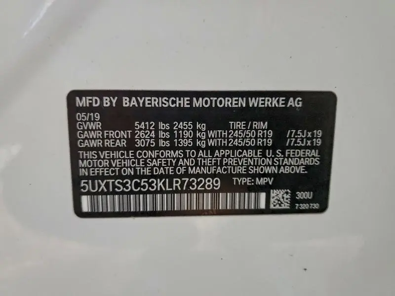 2019 BMW X3 XDRIVEM40I  