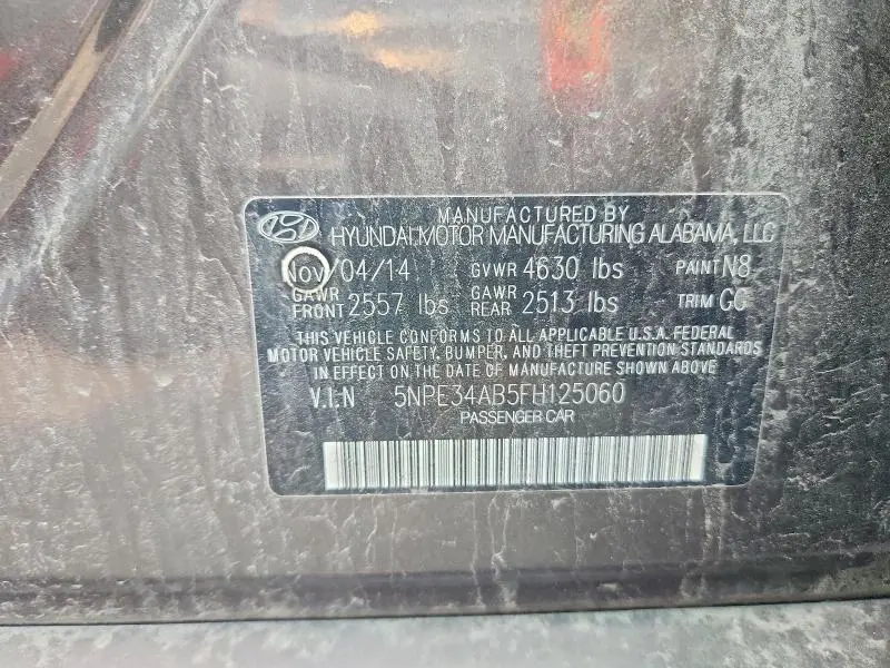 2015 HYUNDAI SONATA LIMITED 2.0T  