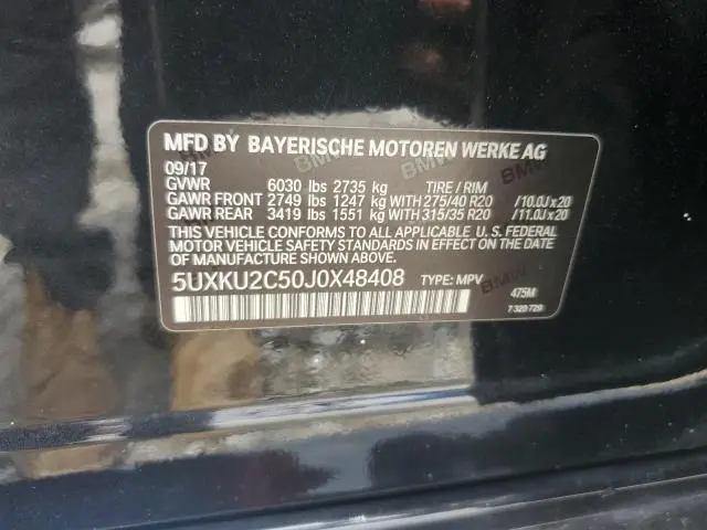 2018 BMW X6 XDRIVE35I  