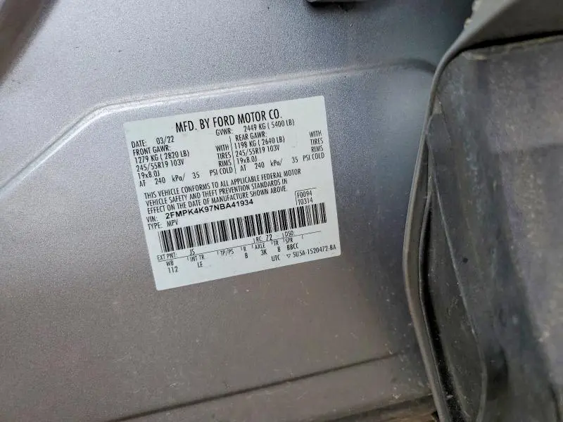 2022 FORD EDGE TITANIUM  