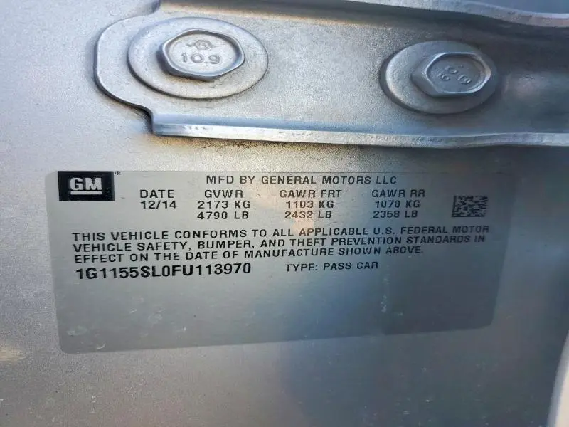 2015 CHEVROLET IMPALA LTZ  