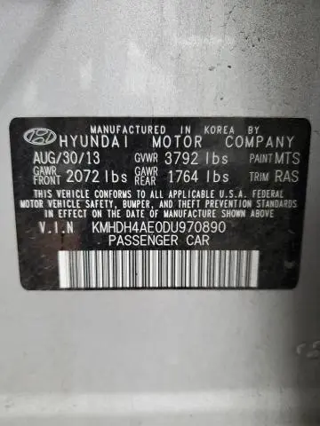 2013 HYUNDAI ELANTRA GLS  