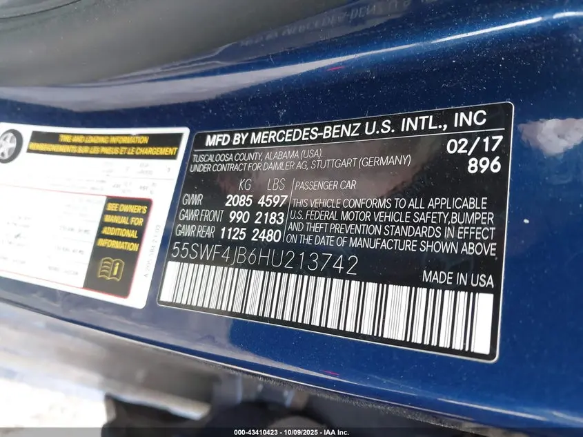 2017 MERCEDES-BENZ C 300 SPORT
