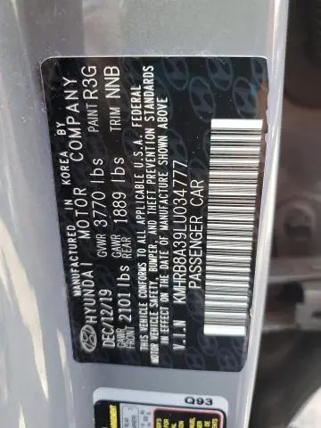 2020 HYUNDAI VENUE SE  