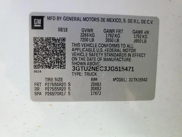 2018 GMC SIERRA K1500 SLT  