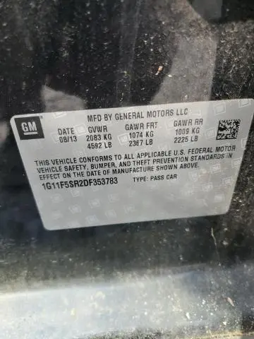 2013 CHEVROLET MALIBU 2LT
