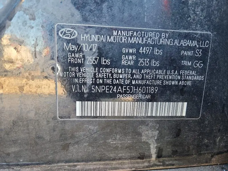 2018 HYUNDAI SONATA SE  