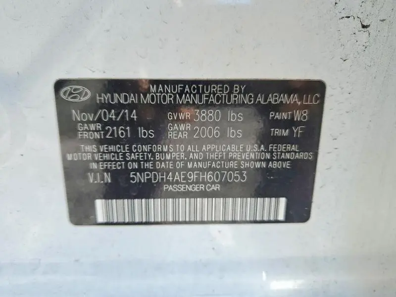 2015 HYUNDAI ELANTRA SE  