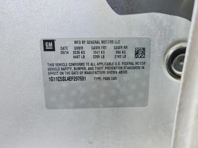 2014 CHEVROLET MALIBU 1LT  