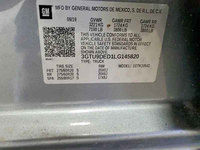 2020 GMC SIERRA K1500 SLT  