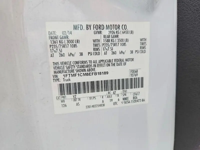 2014 FORD F150   