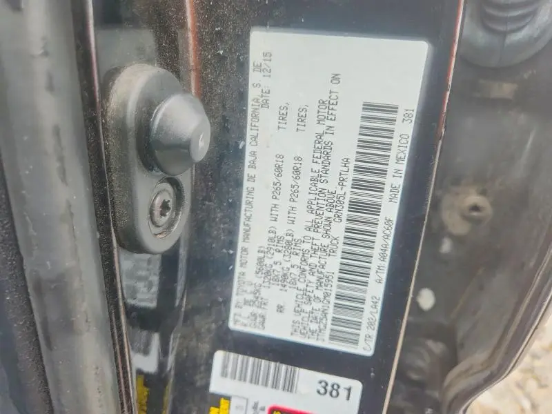 2016 TOYOTA TACOMA LIMITED  