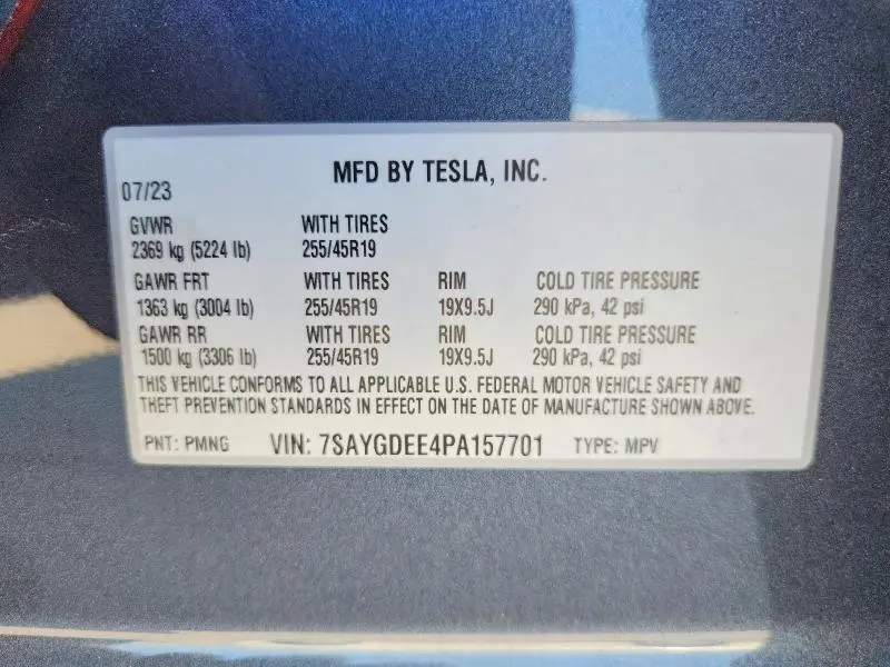 2023 TESLA MODEL Y   