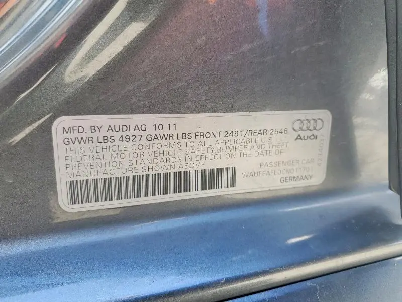 2012 AUDI A4 PREMIUM PLUS  