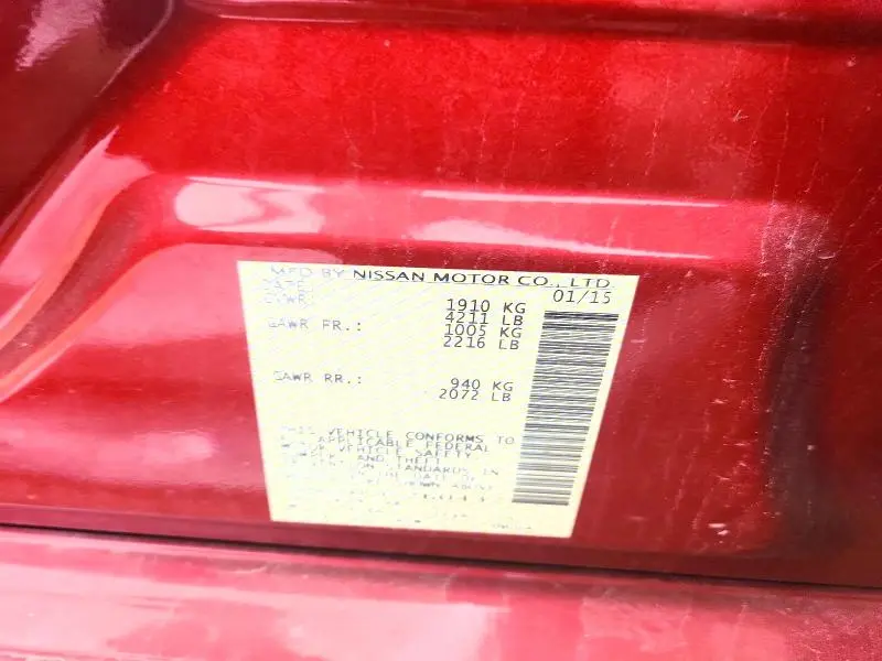 2015 NISSAN ALTIMA 2.5 S  